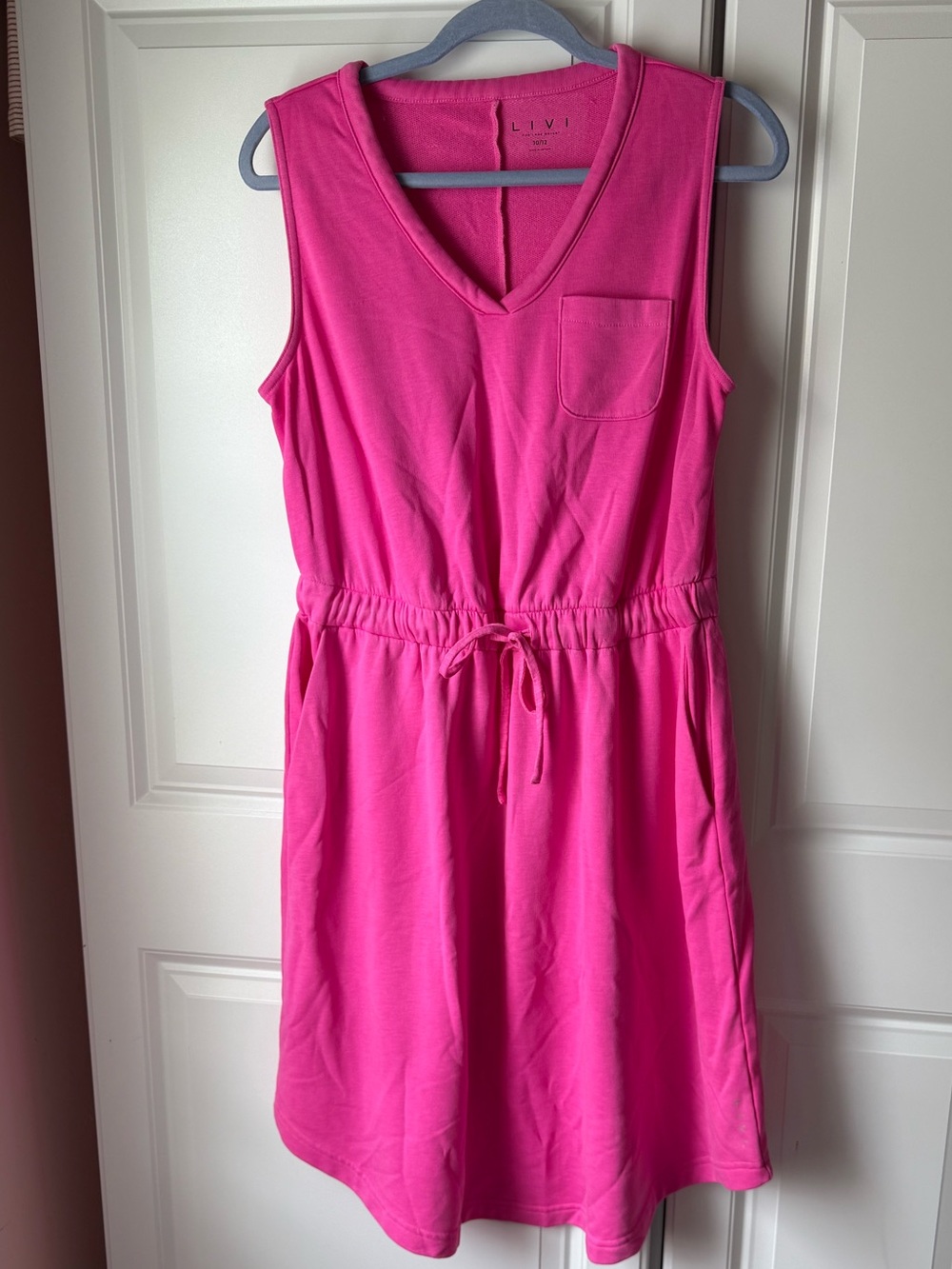 Lane Bryant Hot Pink V-Neck Knit Dress